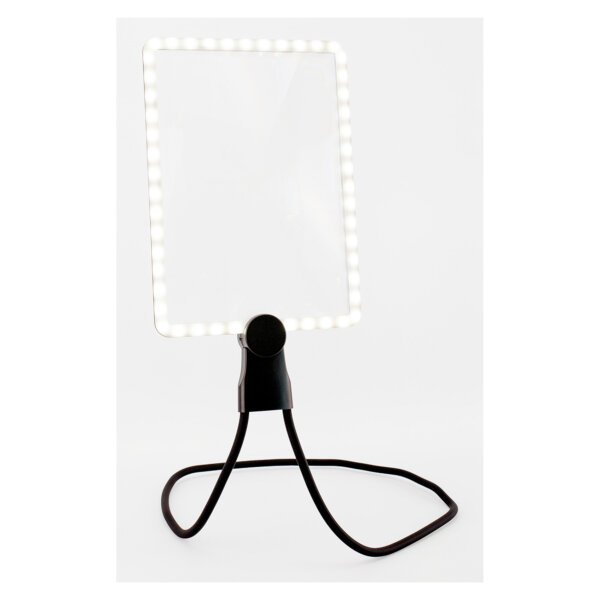 REALPOWER LED-Lupe HL-1,rechteckige LED-Leselupe zum umhänge