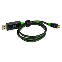 RealPower Datenkabel LED grün micro-USB auf USB