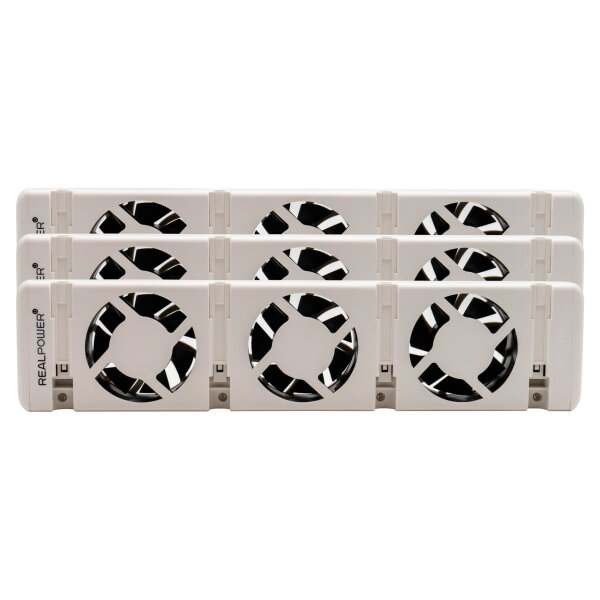 REALPOWER Heizungslüfter HL-3,3er Set mit 3 Ventilatoren