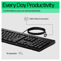 HP 125 G2 USB Wired Keyboard (EU)