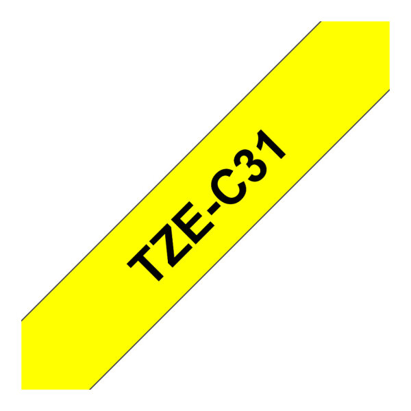BROTHER P-Touch TZE-C31 schwarz auf neon gelb 12mm