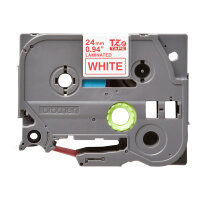 BROTHER P-Touch TZE-252 rot auf weiss 24mm