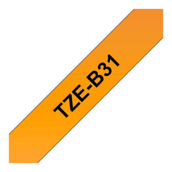BROTHER P-Touch TZE-B31 schwarz auf neon orange 12mm