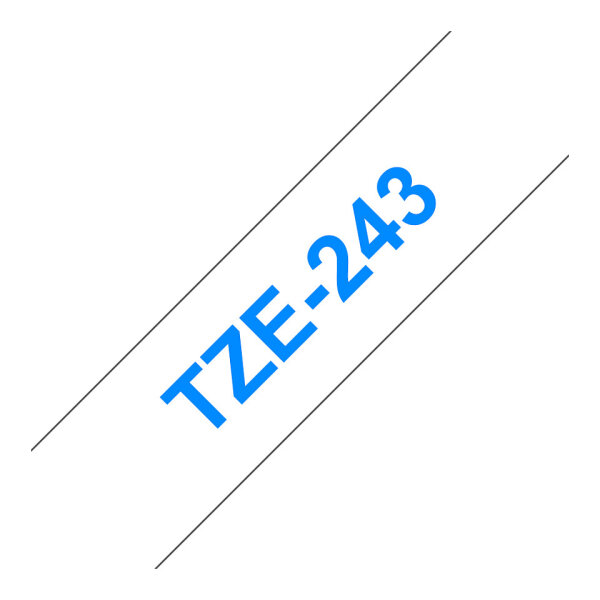 BROTHER P-Touch TZE-243 blau auf weiss 18mm