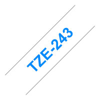 BROTHER P-Touch TZE-243 blau auf weiss 18mm