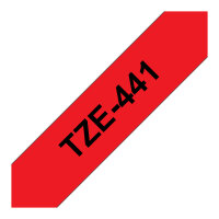 BROTHER P-Touch TZE-441 schwarz auf rot 18mm