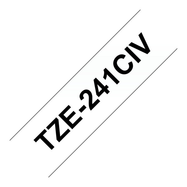 BROTHER Schriftband TZe-241CIV Schwarz auf Wei 18mm x 8m