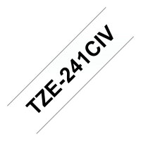 BROTHER Schriftband TZe-241CIV Schwarz auf Wei 18mm x 8m