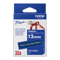 BROTHER textile tape gold/navy 12mm/4m