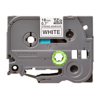 BROTHER TZES241 Spezialband 18mm 8m schwarz weiss extra-stark-klebend fuer Beschriftungsgeraet