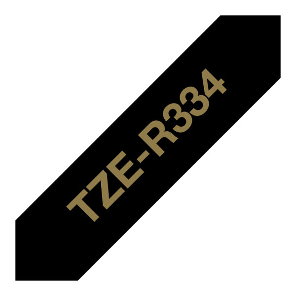 BROTHER P-Touch 12mm black/gold ribbon tape