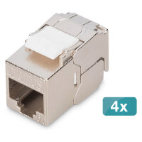 DIGITUS Keystone Cat6A geschirmt 4 Stk. werkzeugfr