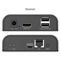 DIGITUS Extender Set HDMI KVM 4K/60Hz schwarz