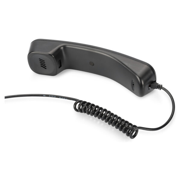 DIGITUS Telefonhörer USB-A, für Skype, Kabel 1.8-1.9m