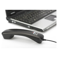 DIGITUS Telefonhörer USB-A, für Skype, Kabel 1.8-1.9m