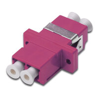DIGITUS LWL Kupplung LC->LC Multimode Duplex OM4 violet