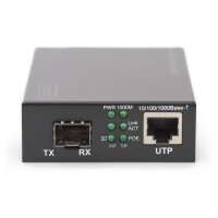 DIGITUS Konverter Gigabit PoE Media SFP/RJ45