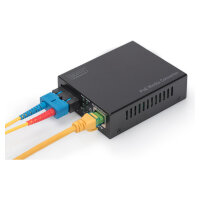 DIGITUS Konverter Gigabit PoE Multim. Media RJ45/SC MM PSE