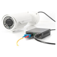 DIGITUS Konverter Gigabit PoE Multim. Media RJ45/SC MM PSE