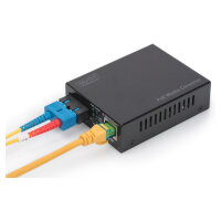 DIGITUS Konverter Gigabit PoE Singlem.Media RJ45/SC SM PSE