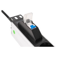 DIGITUS Steckdosenleiste 7-fach 19" Alu. 1HE schwarz