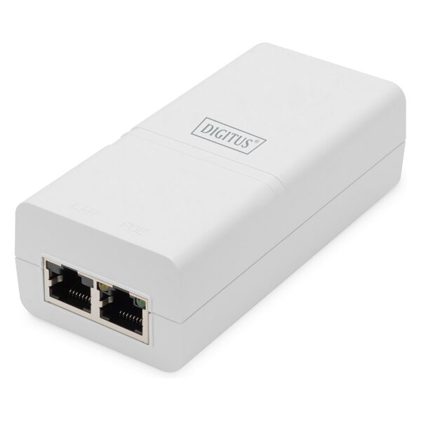 DIGITUS Gigabit Ethernet PoE Injektor 802.3at 30W weiß