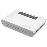 DIGITUS 2-Port USB2.0 Wireless Multif. Netw.Server,300Mbps