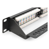DIGITUS Patchpanel 1U 24-Port LSA Cat6 8P8C ungeschirmt