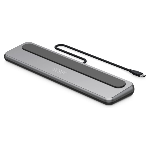 Docking USB-C->HDMI,DP,USBA,USBC,RJ45,PD silber
