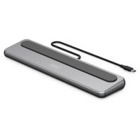 Docking USB-C->HDMI,DP,USBA,USBC,RJ45,PD silber