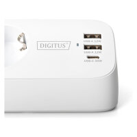 DIGITUS Steckdosenleiste 2x + 2USB 1,5m 12W 30W weiß