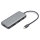 Docking USB-C->HDMI,USB3.2,RJ45,SD,MicroSD,PD Alu si