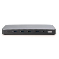 Docking USB-C->HDMI,DP,USBA,USBC,RJ45,DC,Audio silbe
