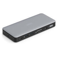 Docking USB-C->HDMI,DP,USBA,USBC,RJ45,DC,Audio silbe