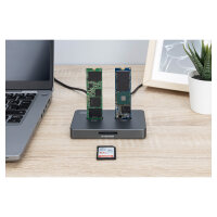 Docking USB-C->NVMe SSD,SATA SSD, SD