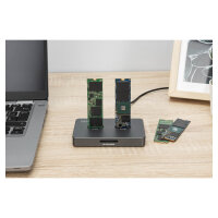 Docking USB-C->NVMe SSD,SATA SSD, SD