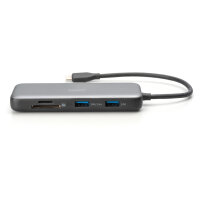 Docking USB-C->HDMI,USB3.0,RJ45,SD,MicroSD,CPD Alu s