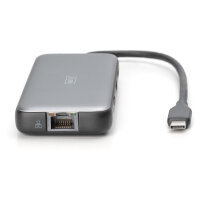 Docking USB-C->HDMI,USB3.0,RJ45,SD,MicroSD,CPD Alu s
