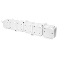 DIGITUS Steckdosenleiste 4x + 2USB, Schalter, Flexibel 1,6m