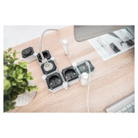 DIGITUS Steckdosenleiste 4x + 2USB, Schalter, Flexibel 1,6m