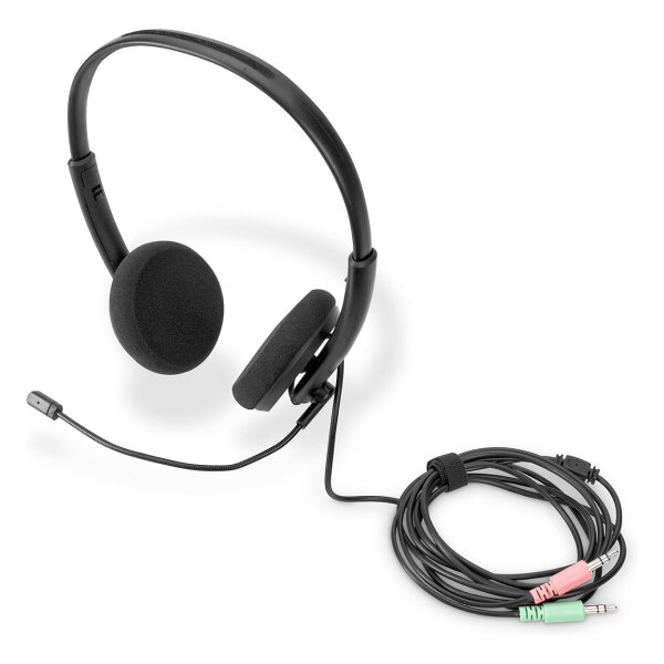 DIGITUS On Ear Office Headset mit Geräuschred. 3,5 mm Stereo