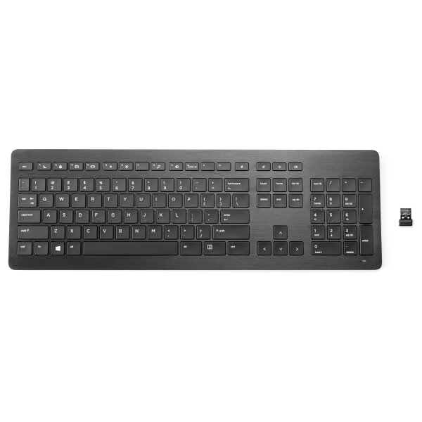 HP Wireless Premium Keyboard - Tastatur - Deutschland - Abgeglichenes anodisiertes Aluminium