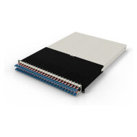 Patchbox patchbox.one Kabeleinzugssystem 30RU/OS2 (1,8 m) mit 24 Kassetten, LWL OS2, LC-LC, Kabel gelb