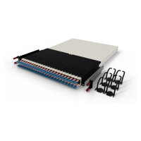 Patchbox patchbox.one Kabeleinzugssystem 30RU/OS2 (1,8 m) mit 24 Kassetten, LWL OS2, LC-LC, Kabel gelb