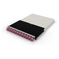 Patchbox patchbox.one Kabeleinzugssystem 30RU/OM4 (1,8 m) mit 24 Kassetten, LWL OM4, LC-SC, Kabel erikaviolett