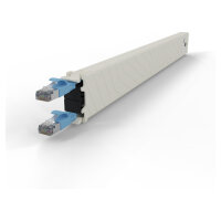 Patchbox patchbox.one Kupferkassette 8RU (0,8 m), Cat. 6a, U/FTP, PoE, blau