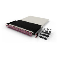 Patchbox patchbox.one Kabeleinzugssystem 30RU/OM4 (1,8 m) mit 24 Kassetten, LWL OM4, LC-LC, Kabel erikaviolett