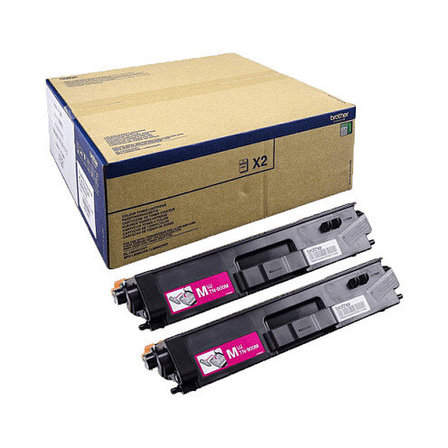 Brother Toner TN-900MTWIN Magenta Doppelpack (12000 Seiten)