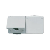 Jung 622 WW AP/WD-Doppel-Steckdose waagrecht
