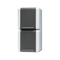 Jung 822 W AP/WD-Doppel-Steckdose senkrecht